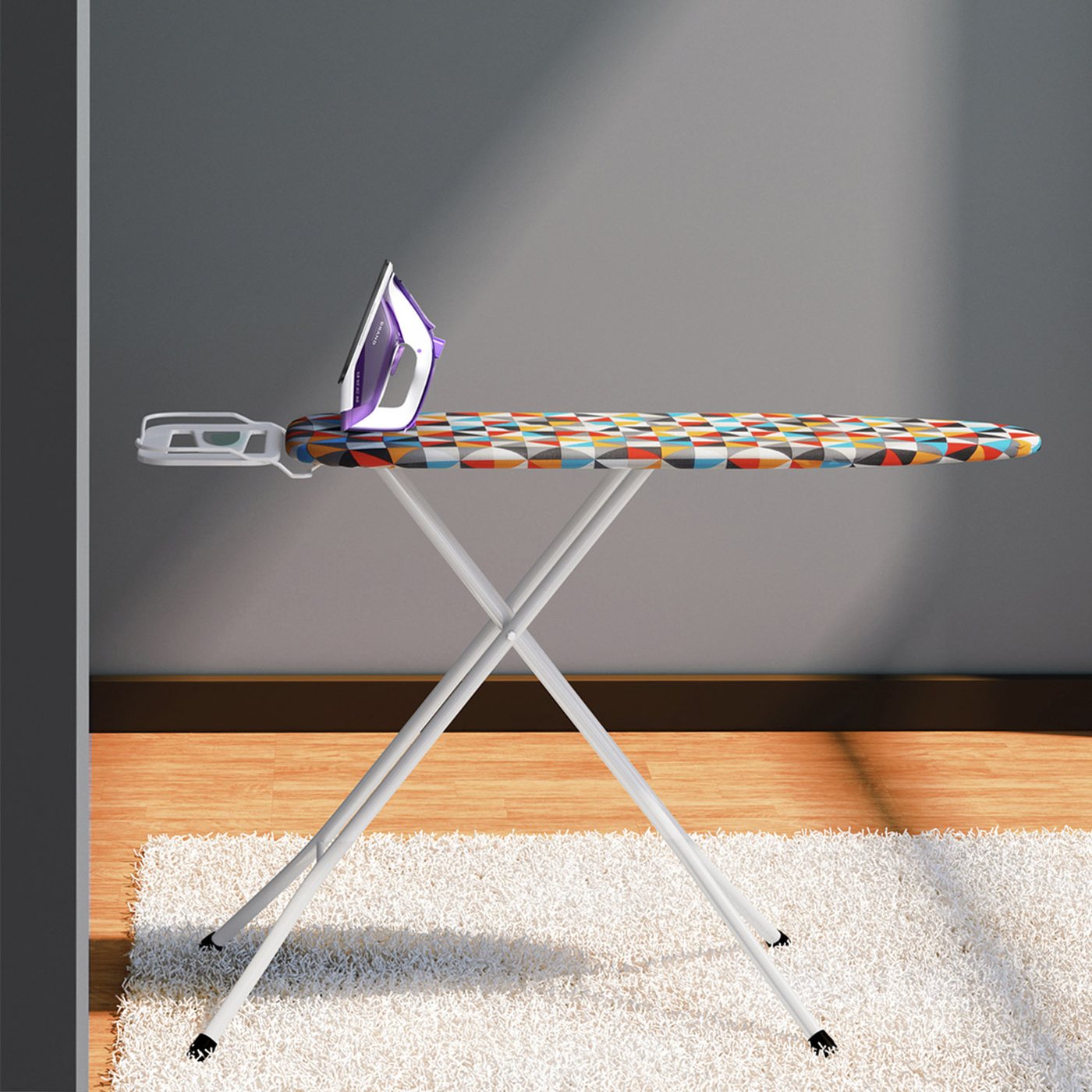 Natural Guest ironing board in a bright room