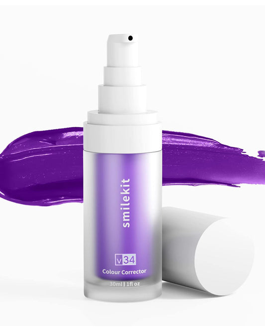 SMILEKIT Purple Teeth Whitening Gel, Purple Toothpaste for Teeth Whitening, Tooth Stain Removal,Teeth Whitening Booster-Polish Teeth, Improve Gum Health & Fresh Breath